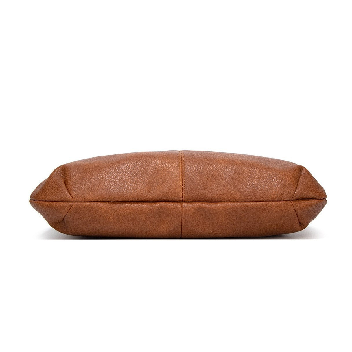 Brown leather pouch on a white background