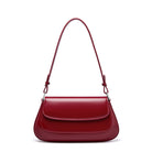 Red handbag on a white background