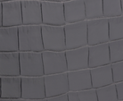 Close-up of a textured black croc leather