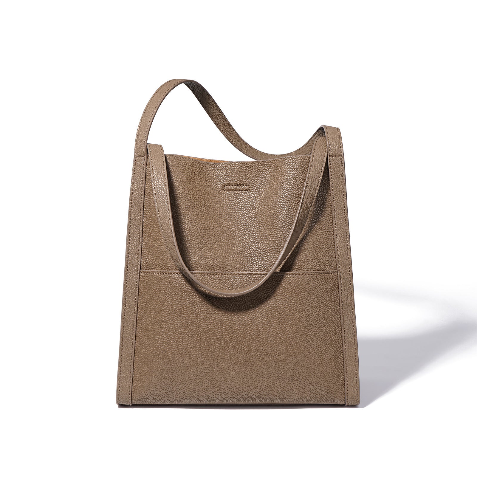 Brown tote bag on a white background