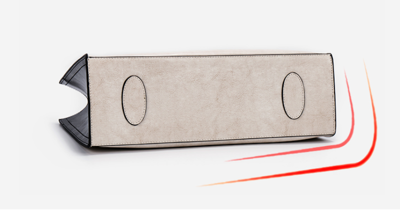 Metal blade with a red line indicating motion on a white background