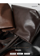 Close-up of brown leather textures with 'PARAMETER' and 'DETAILSEXHIBITION Details' text.