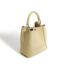 Beige handbag on a white background