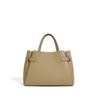Beige handbag on a white background