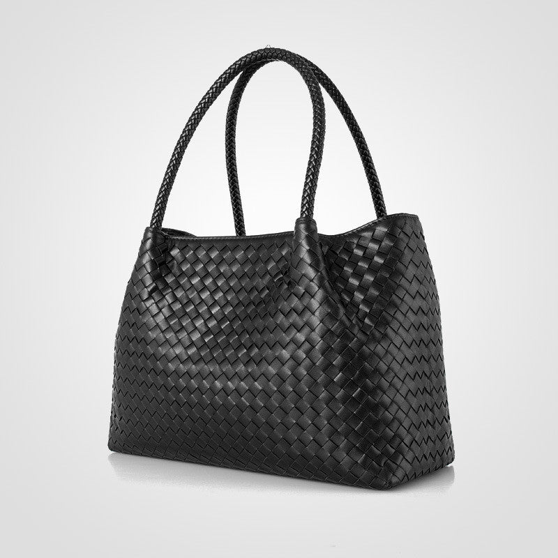 The First Layer of Cowhide Hand-woven Handbags Women's Picture-in-the-mother Bag