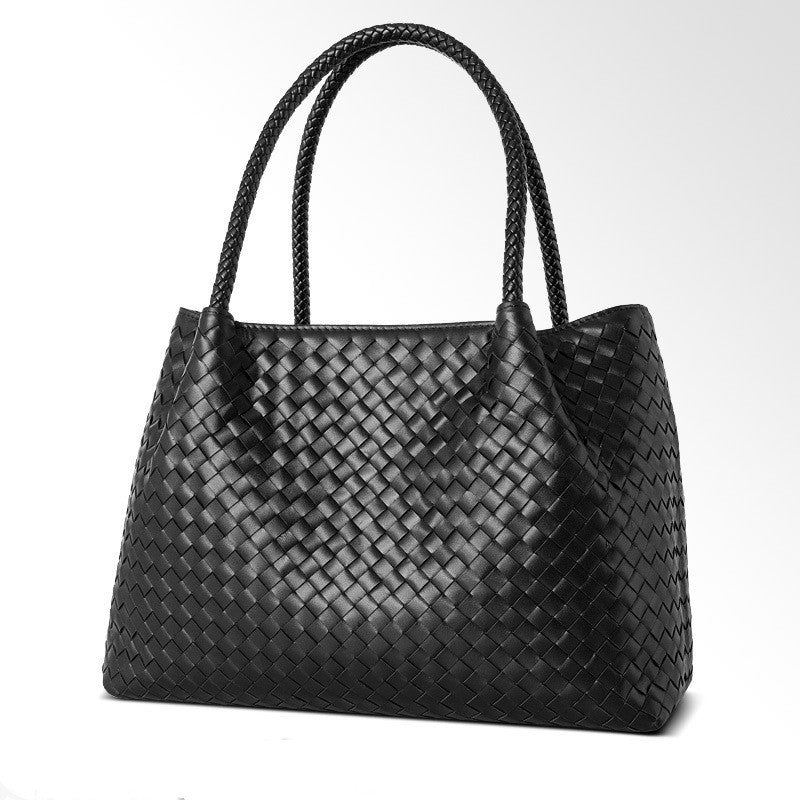 The First Layer of Cowhide Hand-woven Handbags Women's Picture-in-the-mother Bag