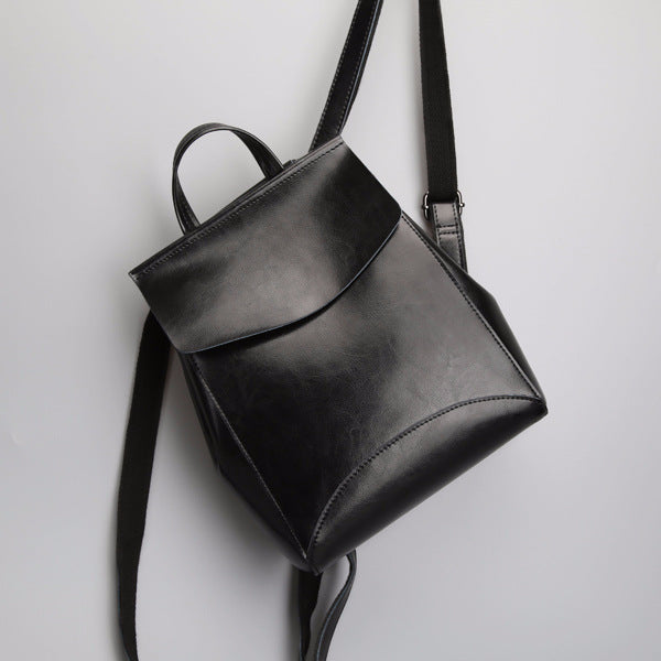Fashion leather shoulder bag lady all-match Leather Backpack simple retro handbags handbags