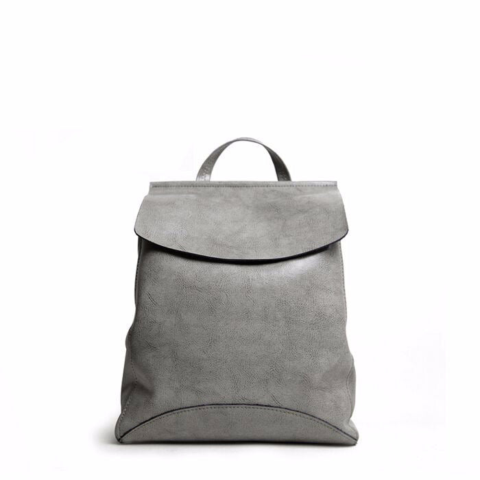 Fashion leather shoulder bag lady all-match Leather Backpack simple retro handbags handbags