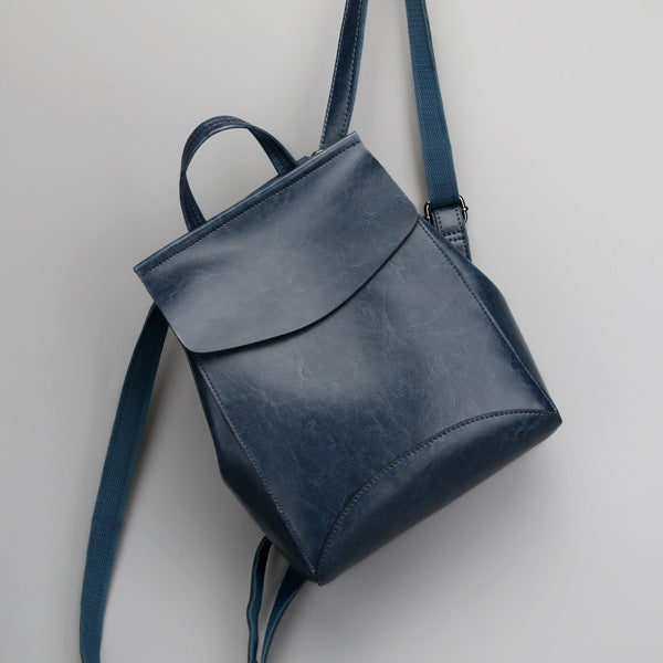Fashion leather shoulder bag lady all-match Leather Backpack simple retro handbags handbags