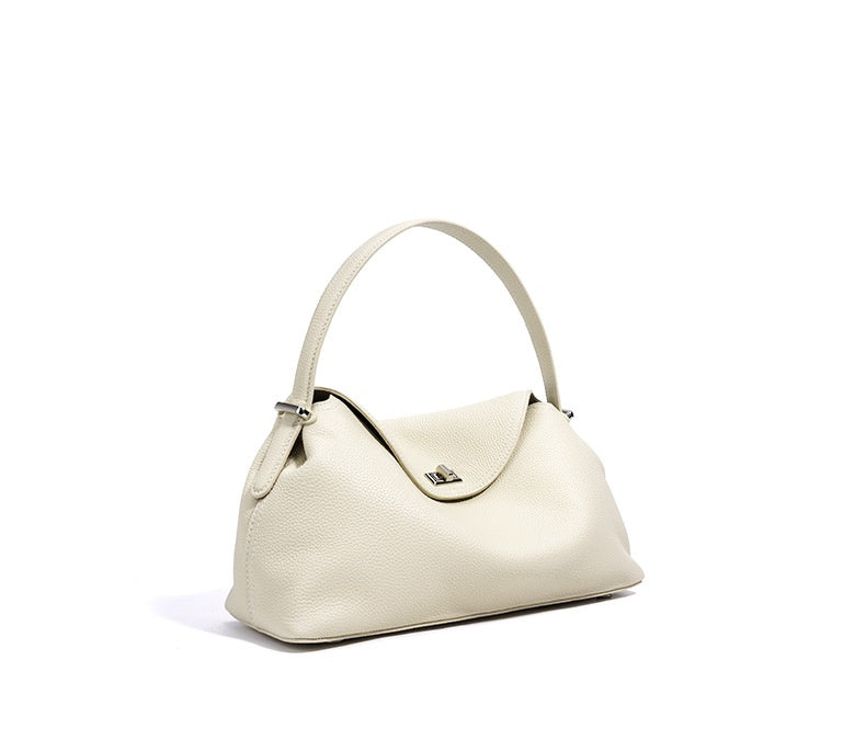 White handbag on a white background